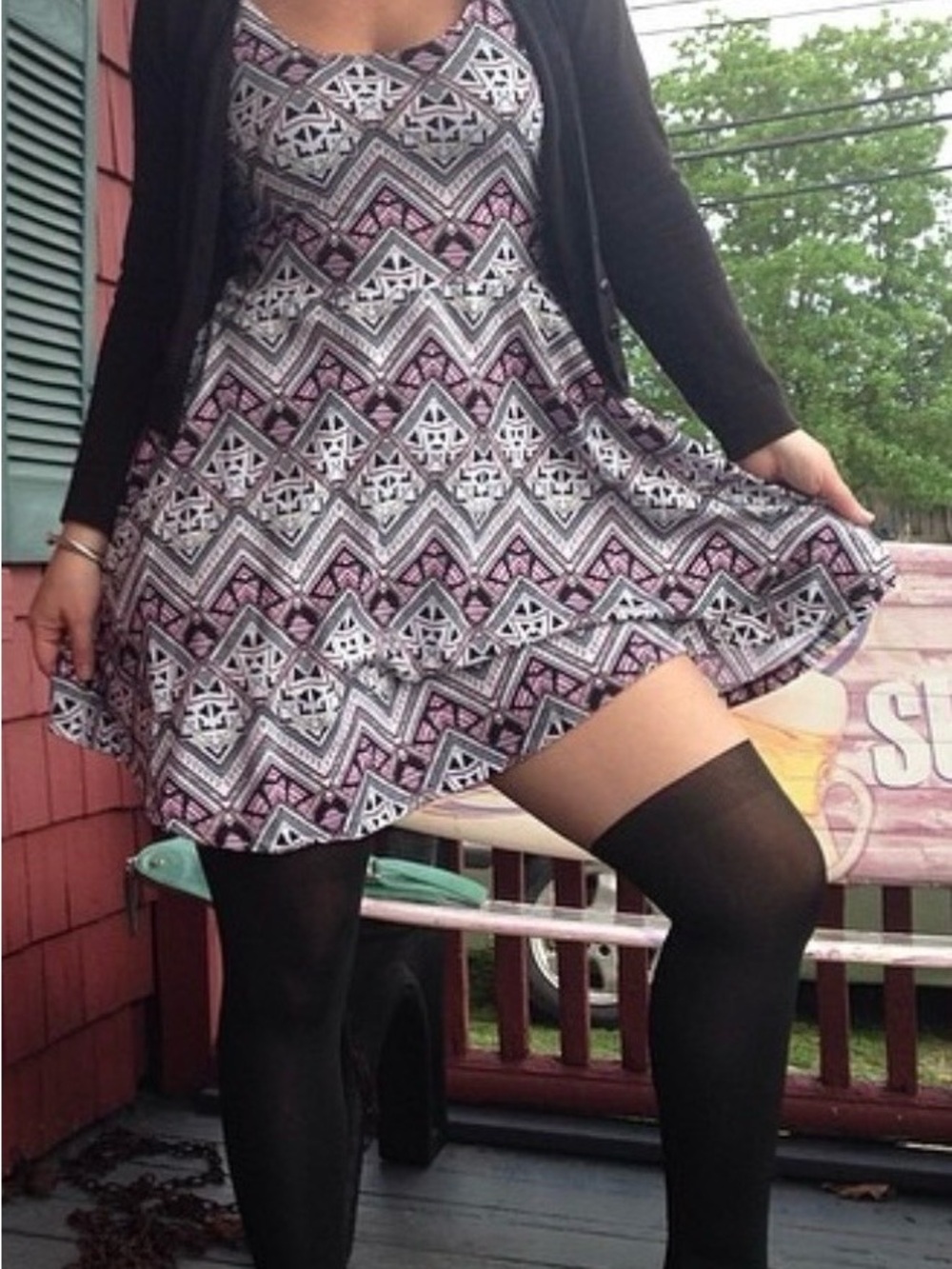 PINK Victoria’s Secret Aztec Tribal Print Skater Dress Size M